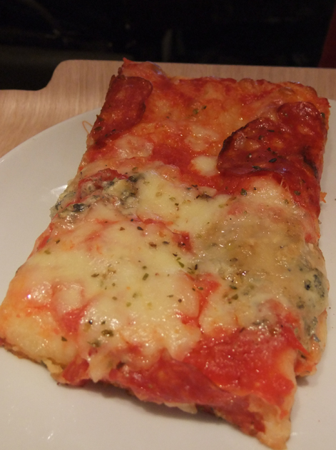 salami and blue cheese pizza at Princi salami and blue cheese pizza at princi