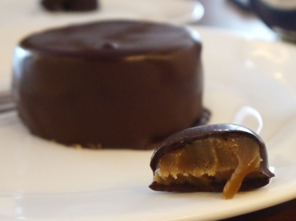 salted caramel rolo at Hawksmoor Piccadilly salted caramel rolo chocolate at hawksmoor air street
