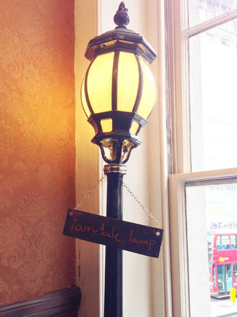 talking lamp post at The Old Crown fairy tale lamp post at the old crown