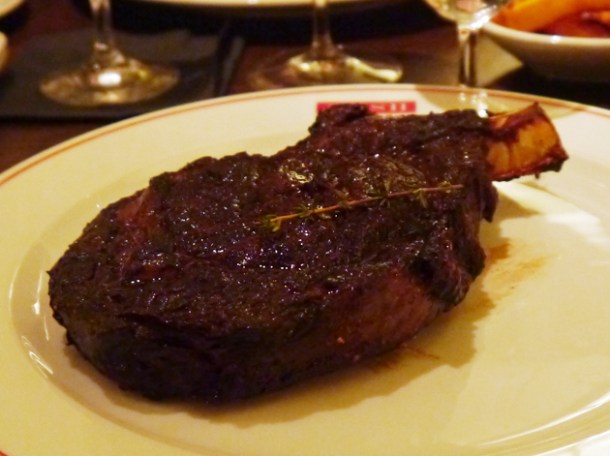Danish long bone rib eye steak medium rare at MASH danish long bone rib eye steak medium rare at Mash
