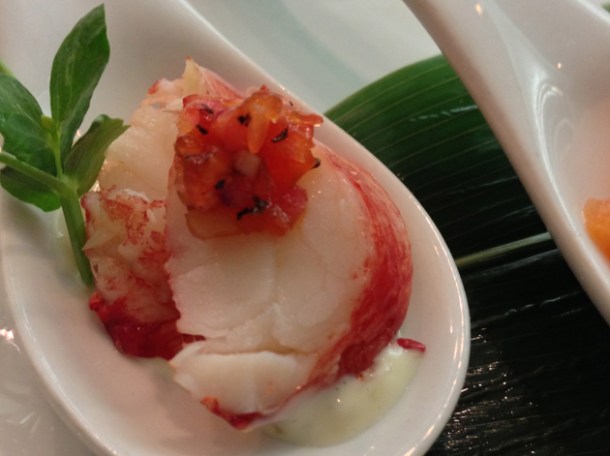 lobster sashimi at Dinings lobster sashimi at dinings