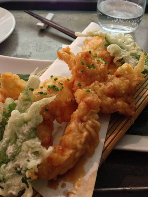 monkfish karaage-tempura at Dinings monkfish karaage/tempura at dinings