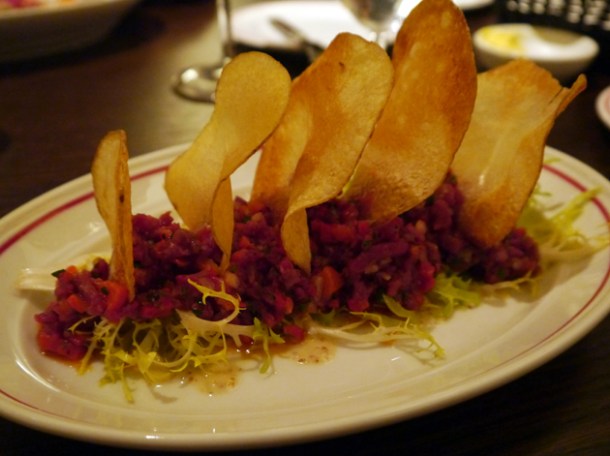 steak tartare at MASH steak tartare at mash