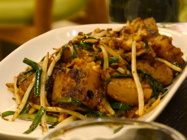 turnip cake at Naamyaa Cafe turnip cake at naamyaa cafe