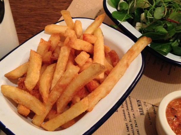 beef dripping fries at flat iron