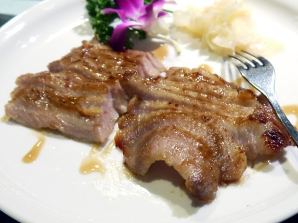 roasted pork jowl at five cent driftwood house