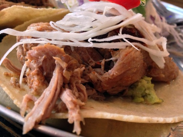 pork tacos at crazy homies