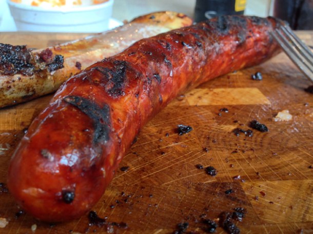 hot link sausage at red dog saloon