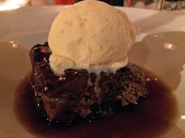 sticky date pudding at ape and bird