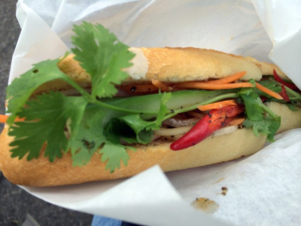 special banh mi at caphe house