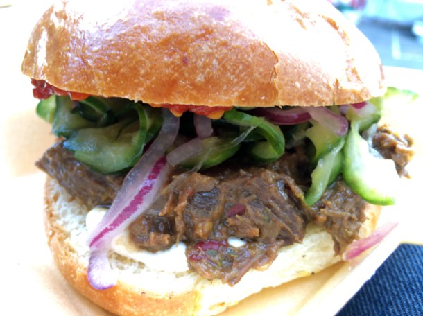 beef rendang burger from sambal shiok