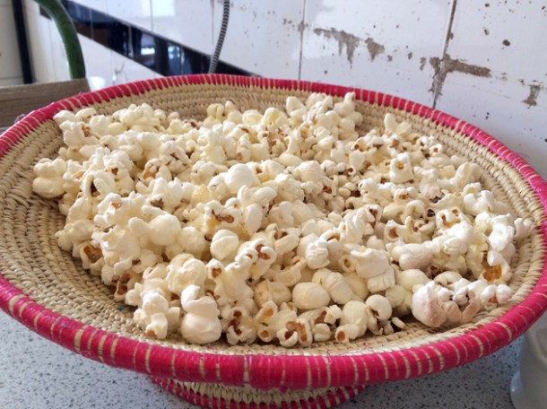 popcorn at blue nile cafe