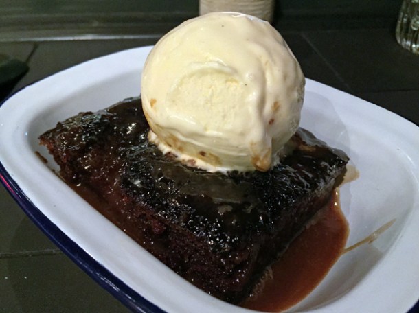 sticky toffee pudding at hotbox