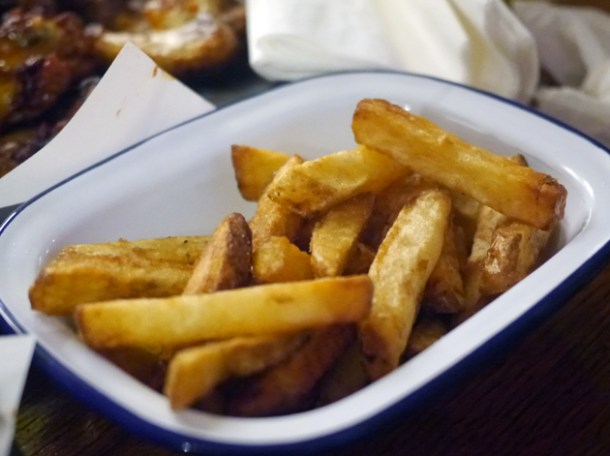 double cooked chips at ruby jean's diner at the royal george