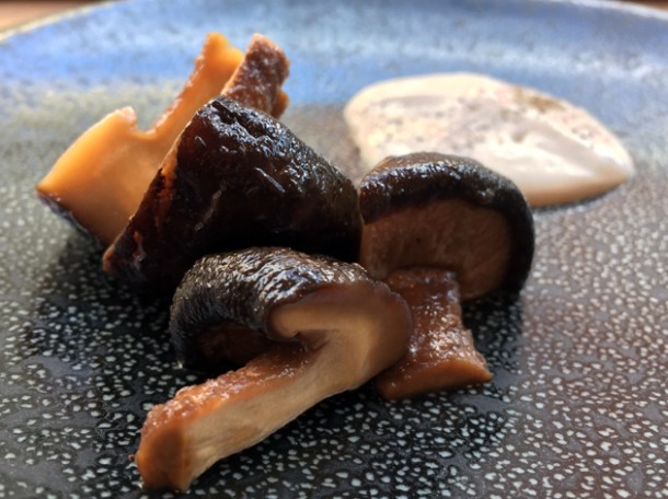pickled shiitake mushrooms with soy and ginger at portland