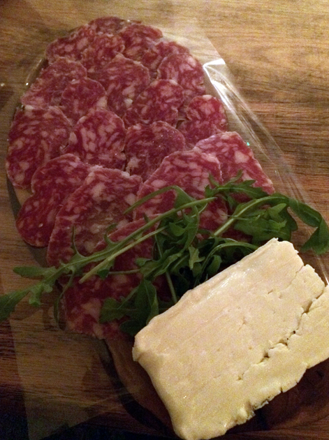 salami and tallegio at in parma