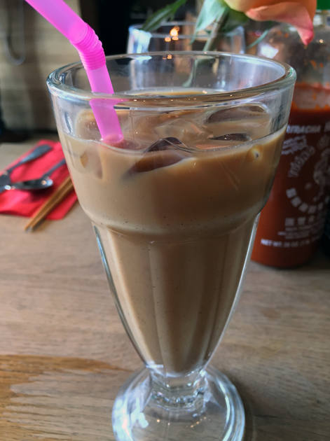 iced vietnamese coffee at cyclo