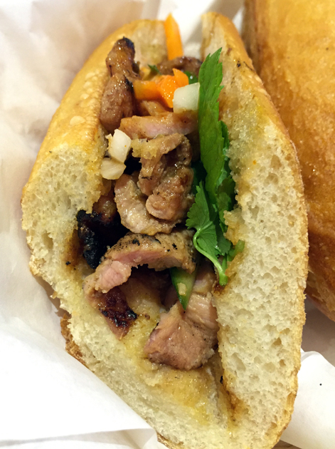 pork banh mi at cyclo