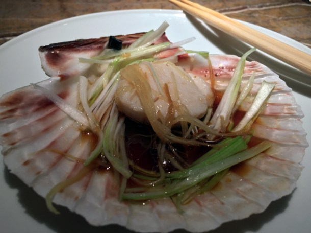 diver scallop at the duck and rice