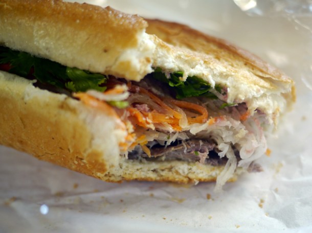 beef vietnamese baguette from banh mi town
