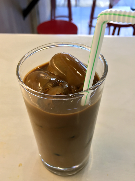iced Vietnamese coffee at oi hanoi