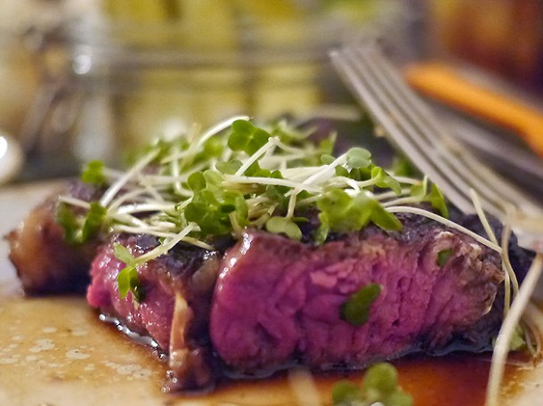 t-bone steak with birch syrup at rök