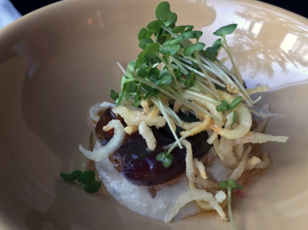 century egg and anchovies at black axe mangal