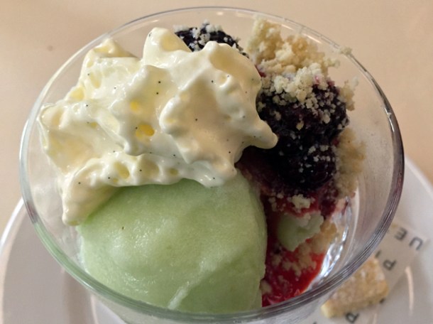 bramley apple sorbet at piquet london