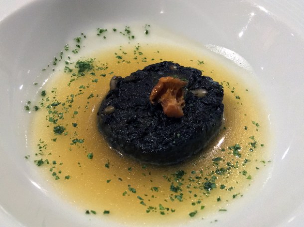 mushroom patty in scallop sauce at biko