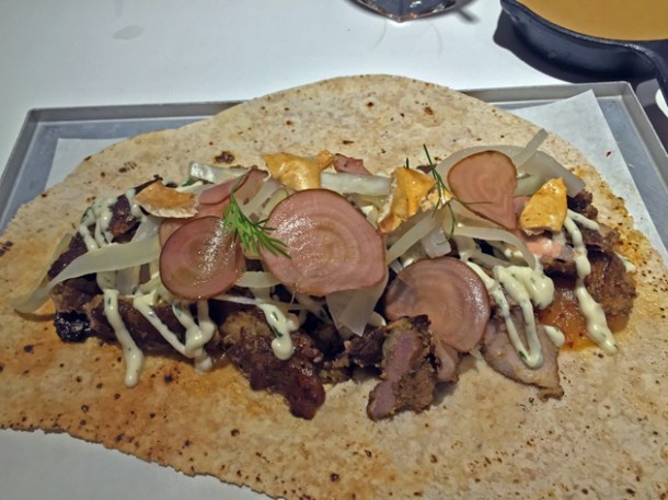 pork shawarma at le bab