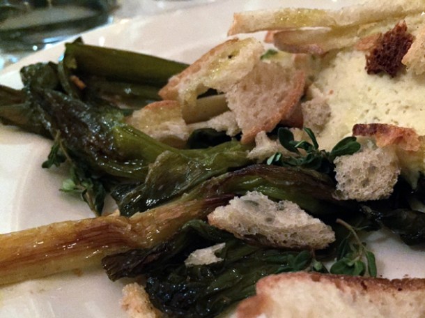 confit leeks at hill and szrok pub