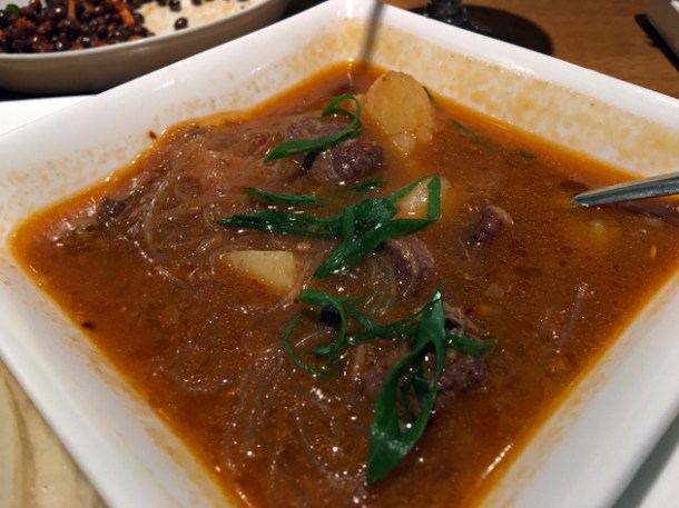 lamb stew with vermicelli and potato at kailash momo
