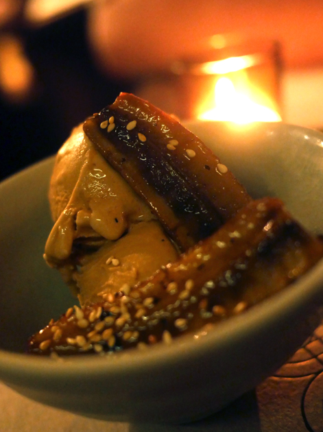 palm sugar ice cream with grilled banana at som saa