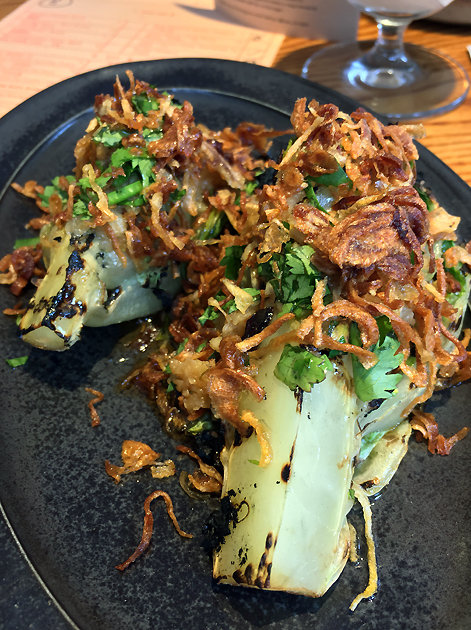gem lettuce with confit garlic at bao tottenham court road