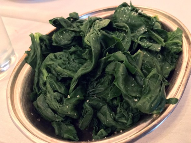 spinach at Cafe Monico