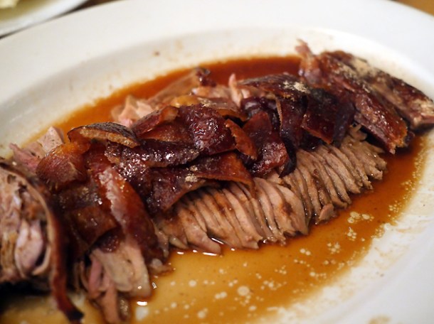 duck breast meat at a wong
