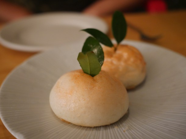 steamed duck yolk custard bun at a wong