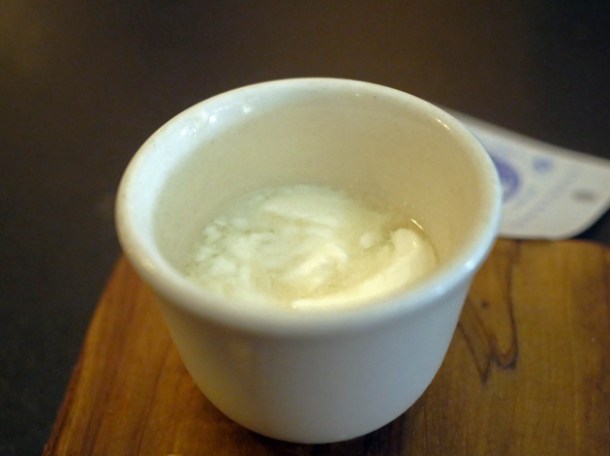 yoghurt served with the roasted pineapple at a wong