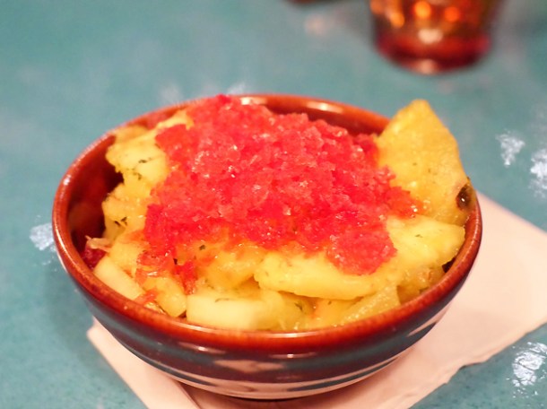 pineapple with mint and chilli at el pastor