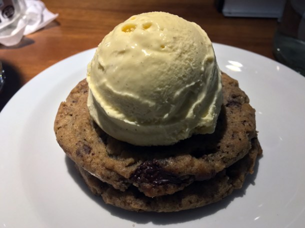 cookie and ice cream at monty's deli