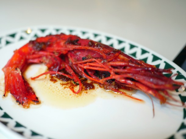 xo carabinero prawn at xu london