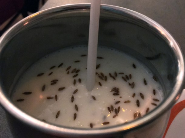 salted lassi at kashmir restaurant putney