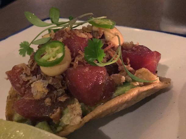 tuna tostada at santo remedio london bridge