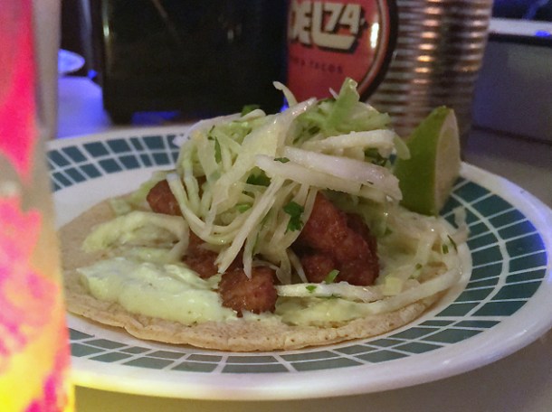 fish tacos at tacos del 74 dalston