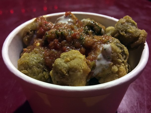 deep fried olives from salt shed at street feast woolwich public market