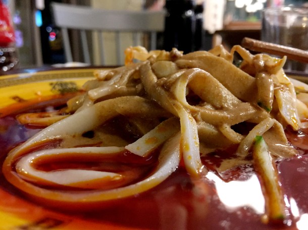 cold skin noodles in sesame sauce at xian biang biang noodles aldgate