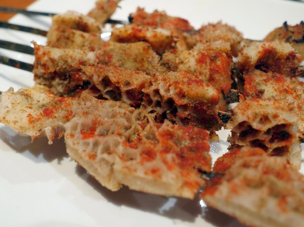 illustrative photo of the ox tripe shish kebab at Silk Road Camberwell
