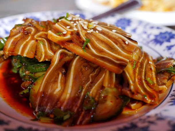 illustrative photo of the pig's ears at Master Wei outdoors