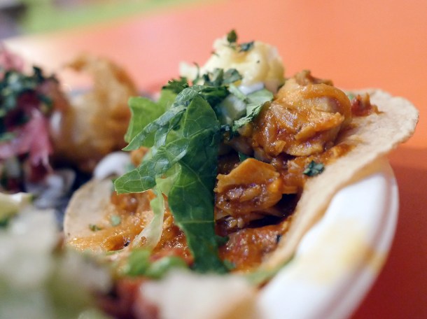 illustrative photo of the chicken taco from Pastorcito at Mercato Metropolitano Southwark