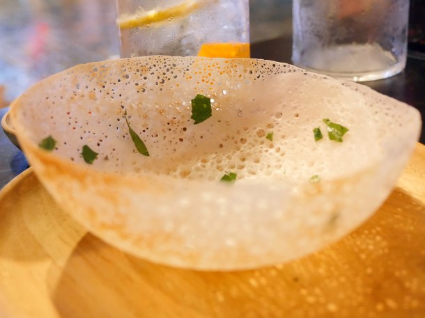 illustrative photo of the curry leaf hopper at Paradise Soho